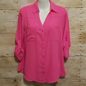 Express hot pink blouse